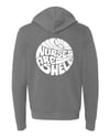 Nurses Are Swell Zip Hoody - HEATHER DARK GRAY