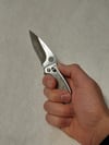 Half Serrated Folding Knife with Pocket Clip