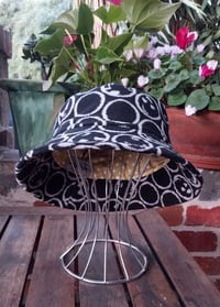 Image 1 of KylieJane bucket hat - black and white Face Up