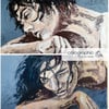 Celeste + Cybele Acrylic nude portrait art set by Carolyn Mielke
