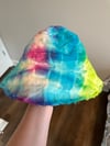Green blue and pink bucket hat