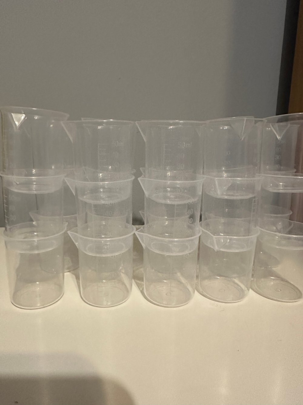 50 ml plastic measuring beaker 