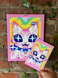Image 1 of star kitty print 8.5x11" or 4x6"