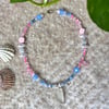 Transgender Pride Beaded Charm Necklace