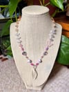Lesbian Pride Beaded Charm Necklace