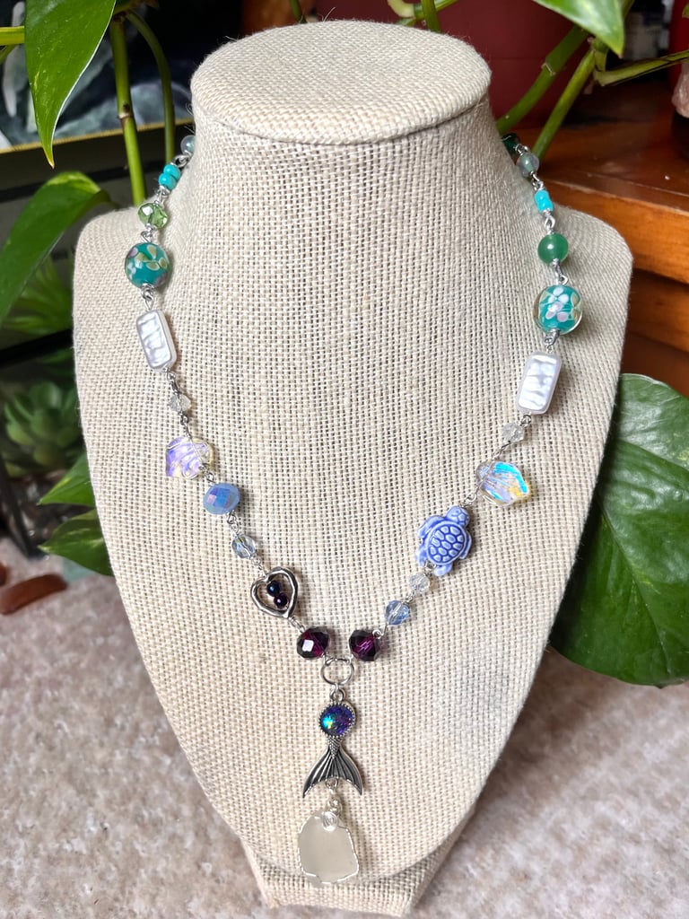 Gay Pride Beaded Charm Necklace Image 2