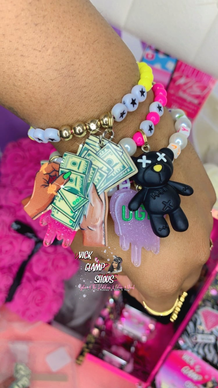 Image of 🧸 Beaded Teddy Bear Bracelets (3 Beaded Bracelets)