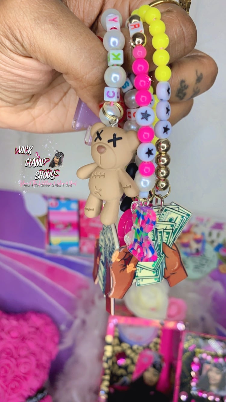 Image of 🧸 Beaded Teddy Bear Bracelets (3 Beaded Bracelets)