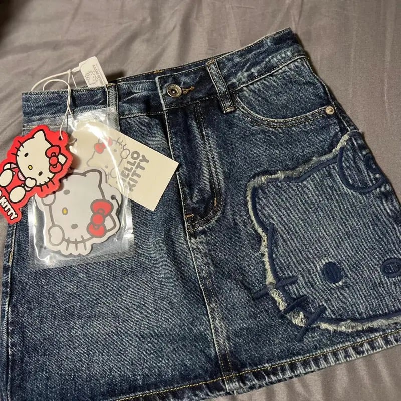 Image of Hello Kitty Jean Skirt