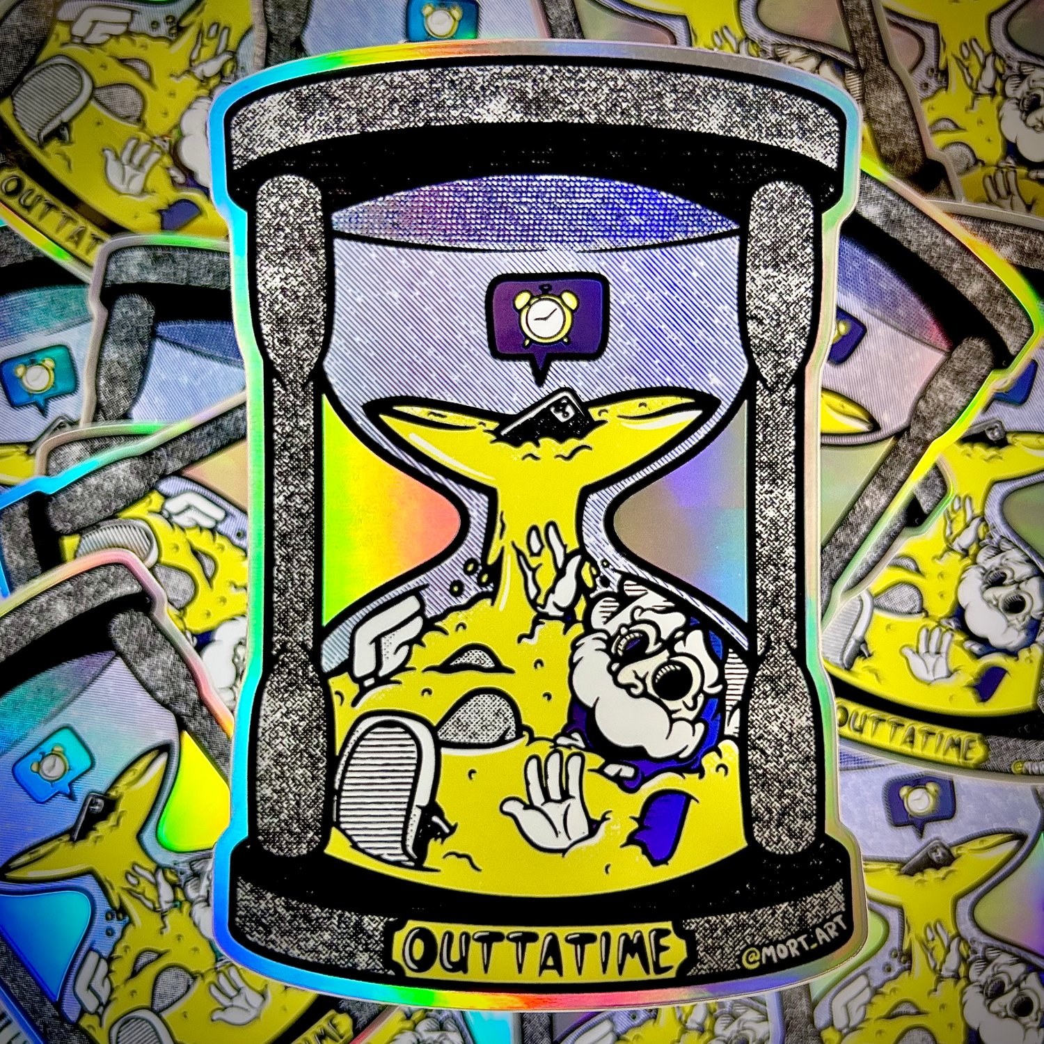 "Outtatime" Holographic Sticker