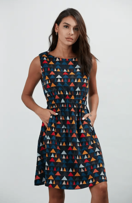 Image of Triangle Dress Navy