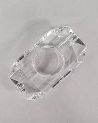 Image 3 of Low Faceted Thick Glass Ashtray