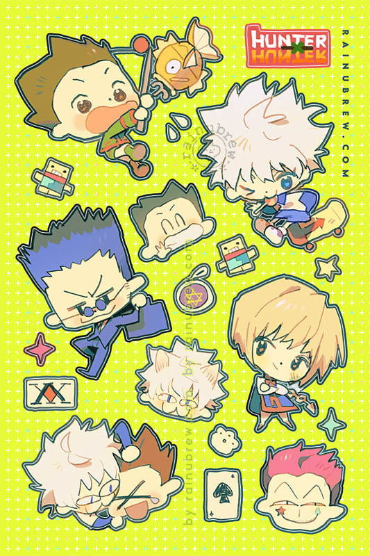 Image of Hunter x Hunter | 4"x6" Vinyl sticker sheet