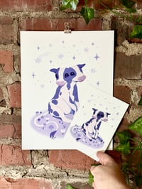 Image 1 of two headed calf art print (8.5x11" or 4x6")