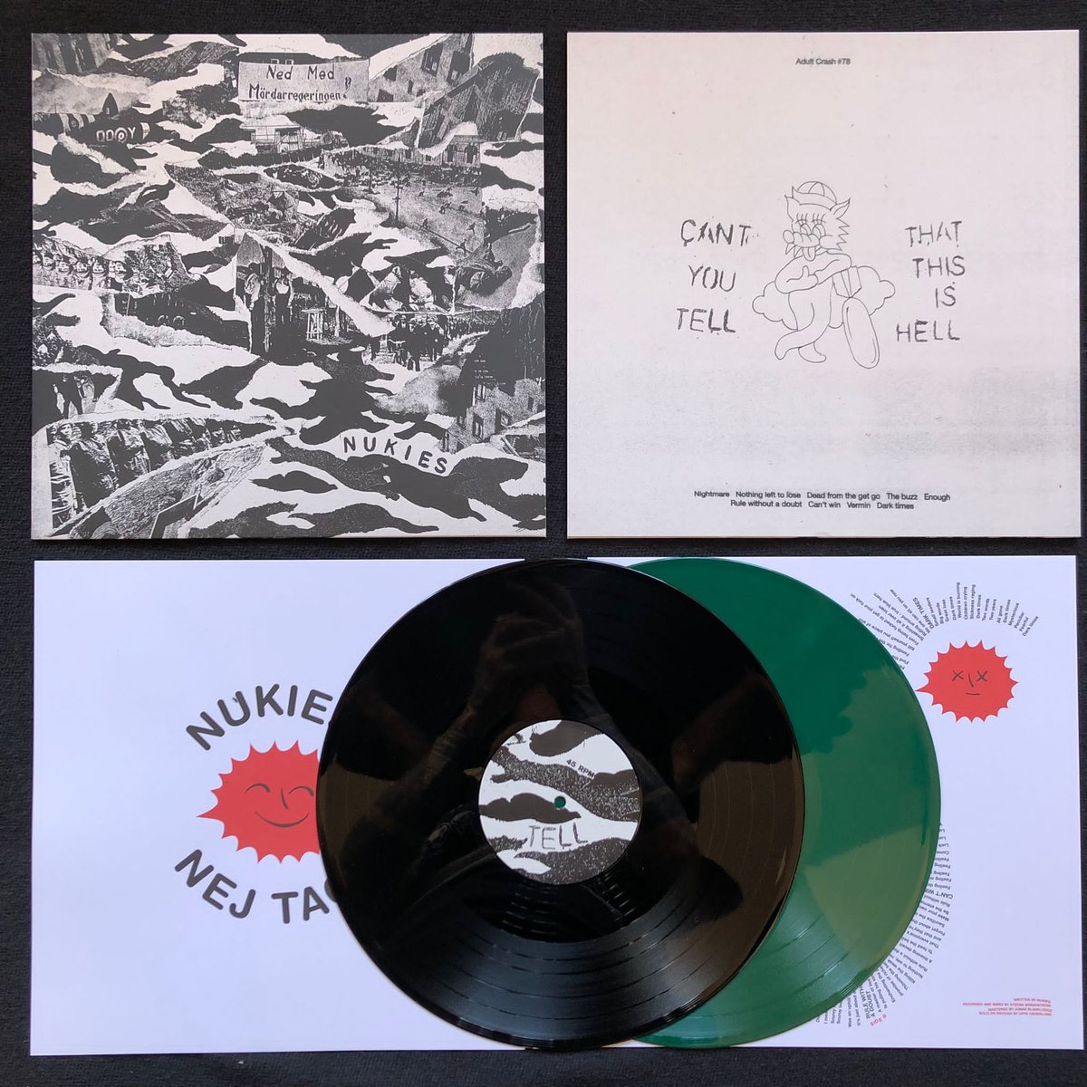 Image of NUKIES "Can't you tell that this is Hell" 12" - Green wax