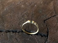 Image 5 of Cast-in-place Teal Sapphire ring