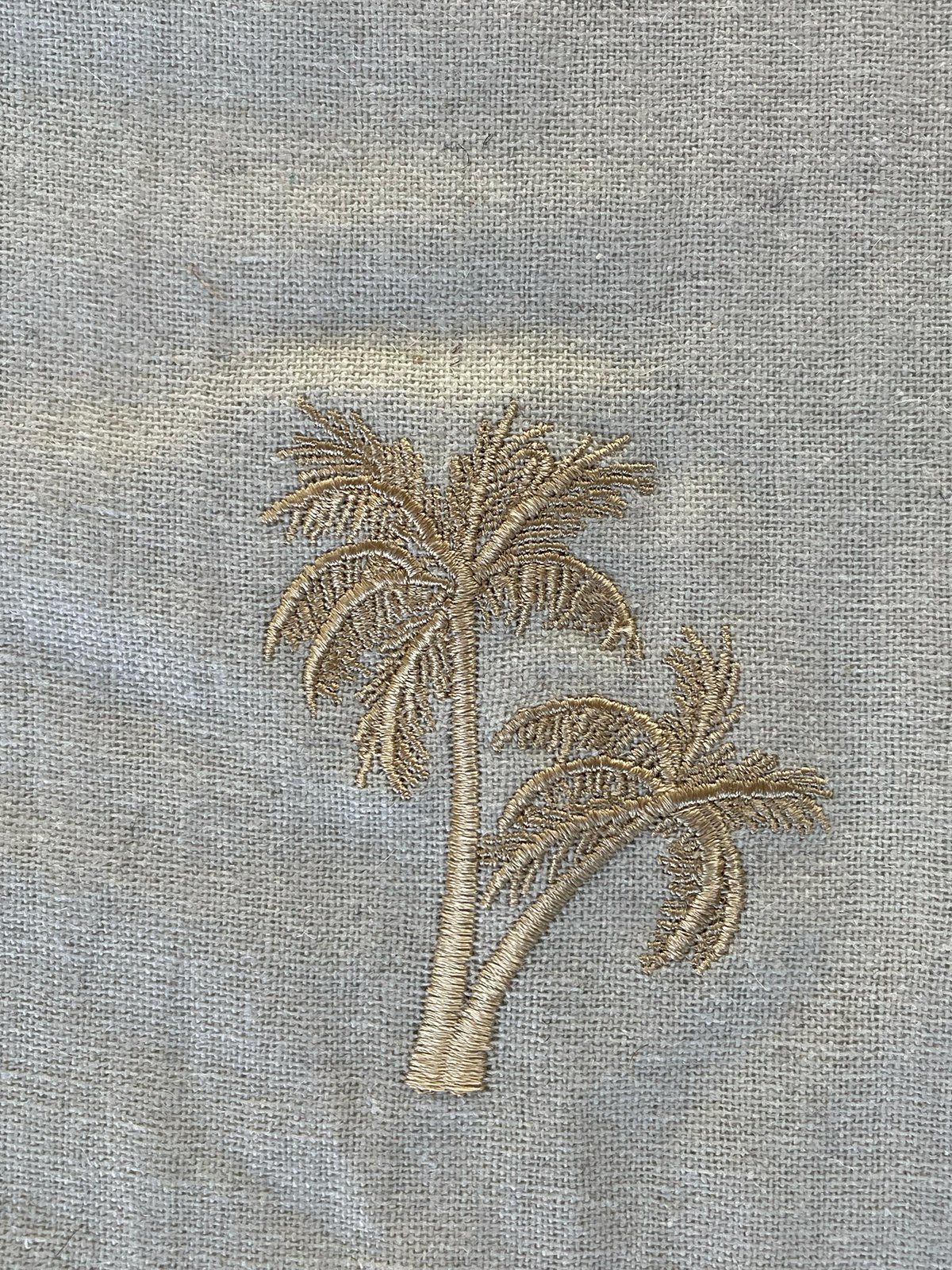 Image of Raw linen palm shirt