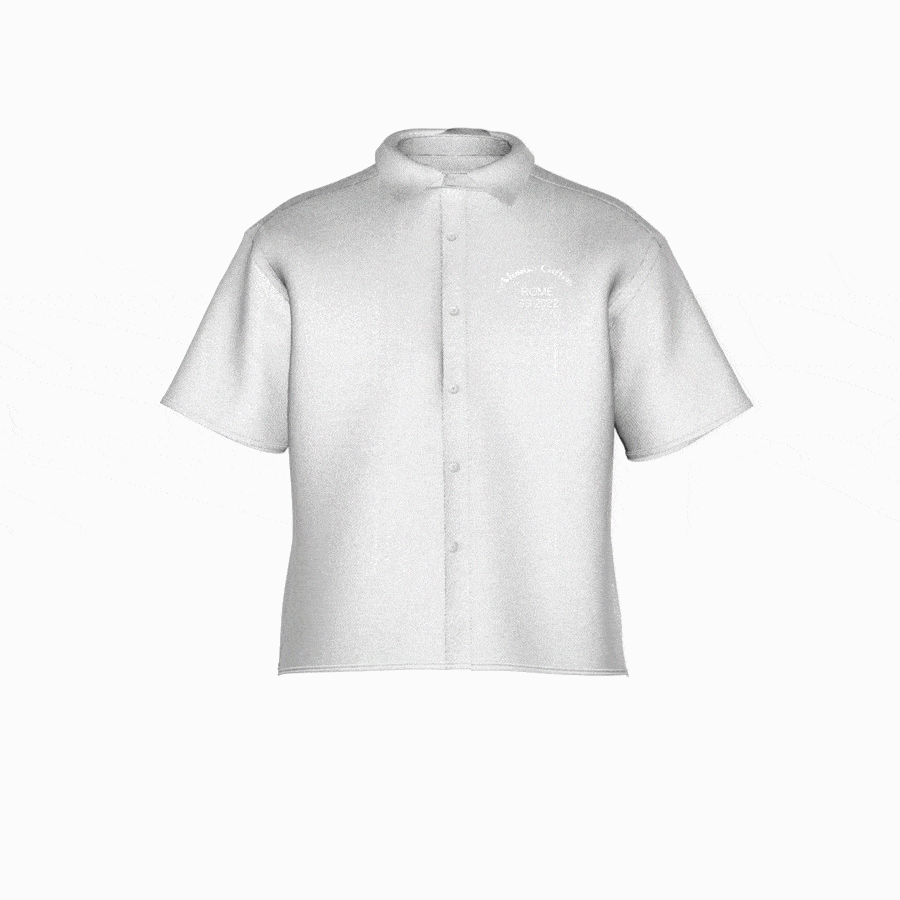 Image of RESTOCK White boxyfit linen shirt