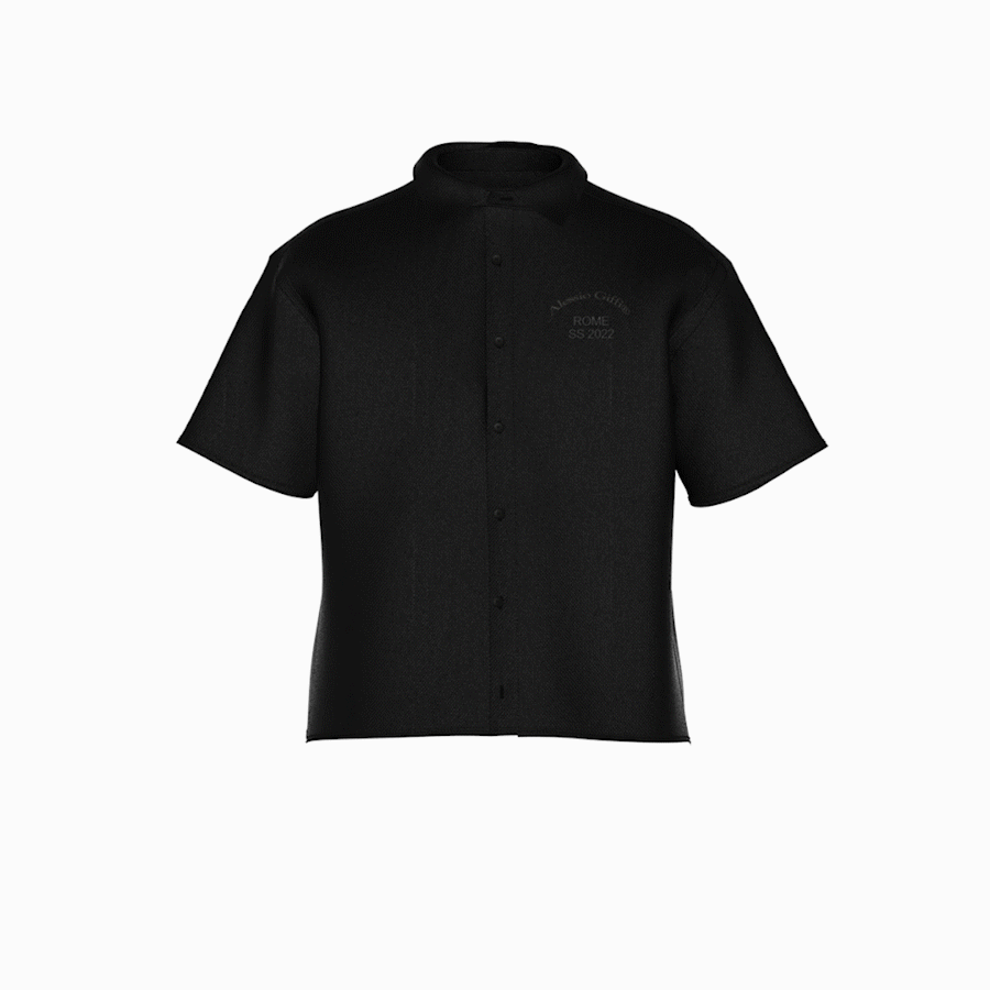 Image of boxyfit linen shirt - black
