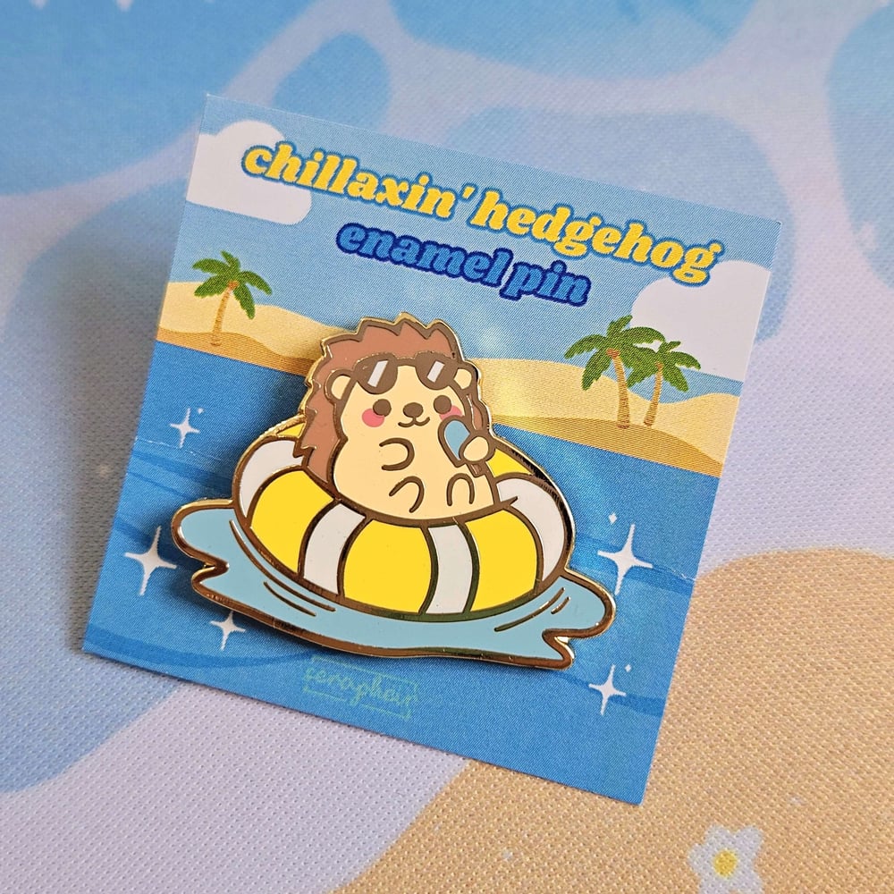 Image of Chillaxin' Hedgehog 🏖 - Enamel Pin 