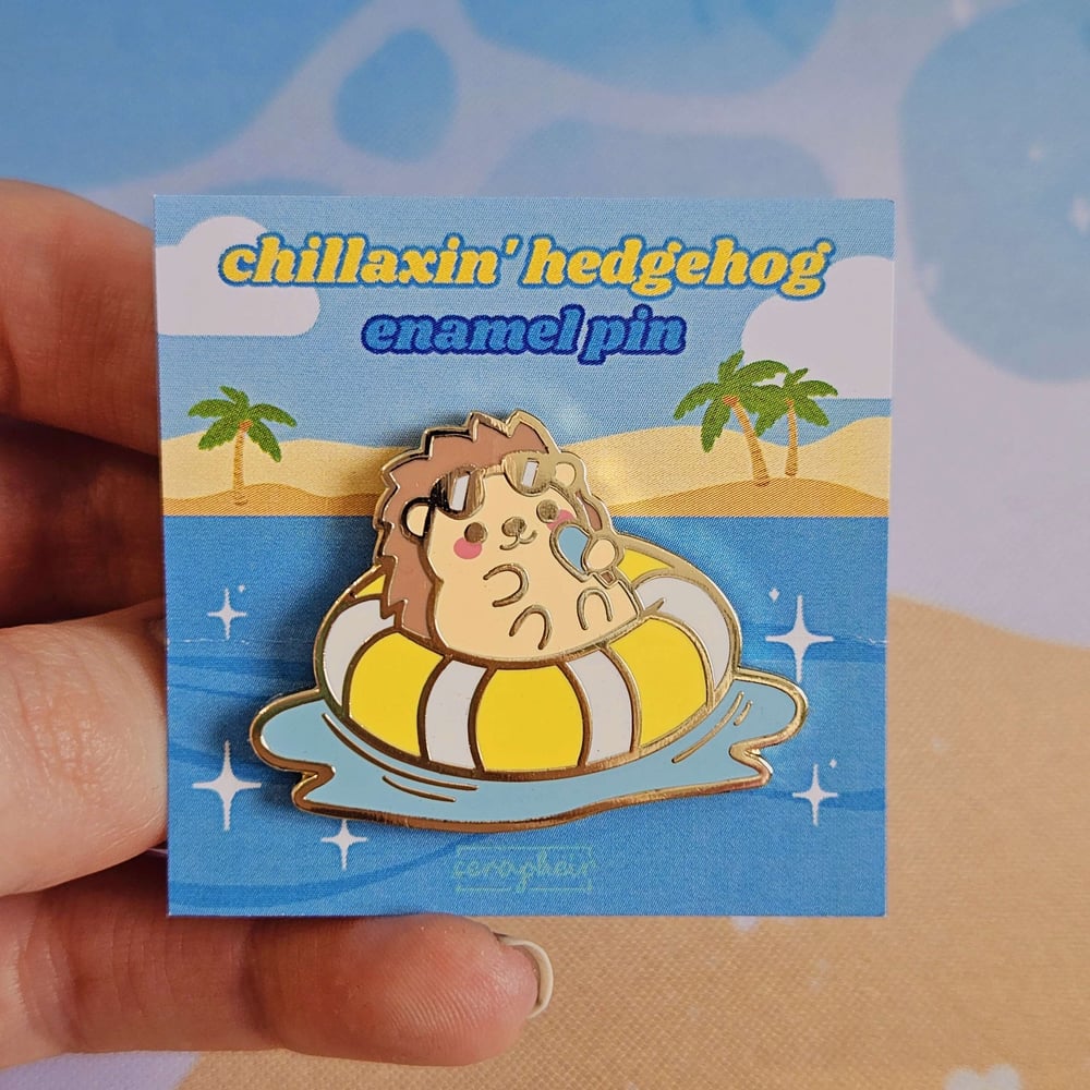 Image of Chillaxin' Hedgehog 🏖 - Enamel Pin 