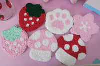 Image 1 of Handmade Punch Needle Coasters