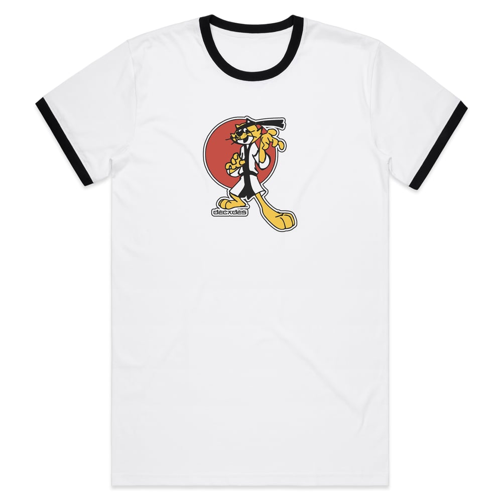 Image of Kung Fu Kat ringer tee