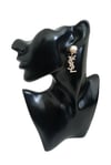 Gold & Pearl YSL Fashion Earrings 