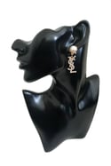 Gold & Pearl YSL Fashion Earrings 