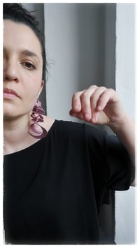 Image 3 of CURLS earrings - Rosa cipria 
