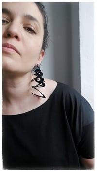 Image 4 of CURLS earrings - Nero
