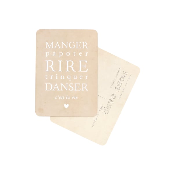 Image of Carte Postale MANGER PAPOTER RIRE...