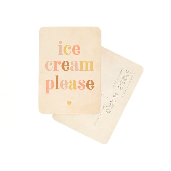 Image of Carte Postale  ICE CREAM PLEASE / ARC EN CIEL