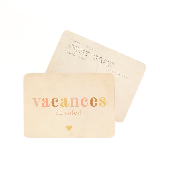 Image of Carte Postale  VACANCES AU SOLEIL / ARC EN CIEL