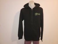 Image 2 of Run To Paradise Zip Hood (Black / Green)