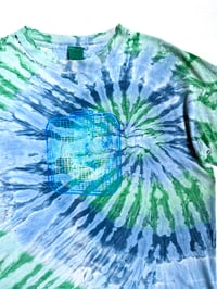 Image of cooling everywhere tie-dye and distressed tee
