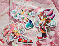 Sakura Hedgehogs 3'' Holographic Stickers