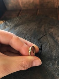 Image 3 of Cast-in-place Teal Sapphire ring