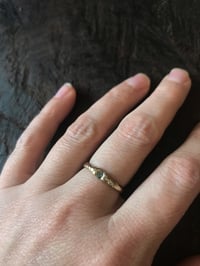 Image 1 of Cast-in-place Teal Sapphire ring