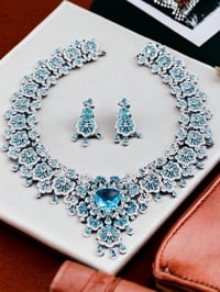 Celestial Blue Crystals Jewelry Set