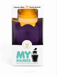 Image 1 of My Squeeze Reusable Food Pouch Purple