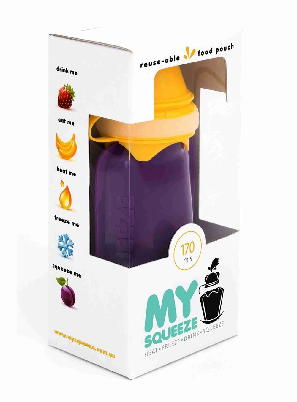 My Squeeze Reusable Food Pouch Purple