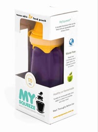 Image 3 of My Squeeze Reusable Food Pouch Purple