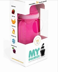Image 2 of My Squeeze Reusable Food Pouch Pink