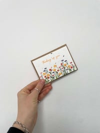 Image 1 of Mini Plantable Notecard - A7 Thinking Of You Wildflower Seed Notelet