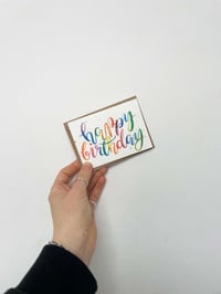 Image 1 of Mini Plantable Notecard - A7 Rainbow Birthday Wildflower Seed Notelet