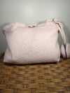 Peach Quilted Handbag with Ear Bud Holder