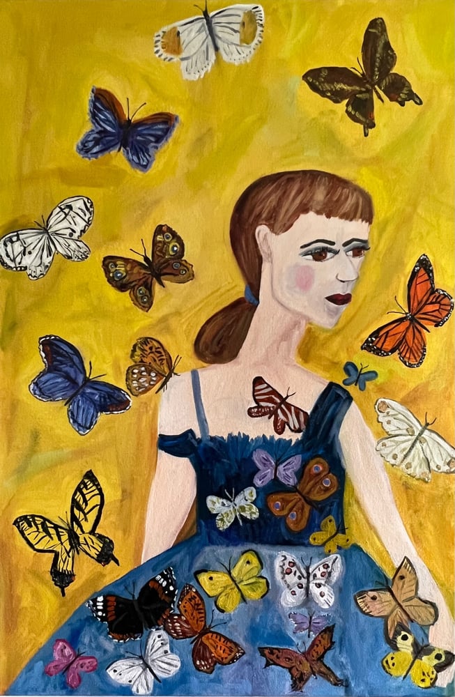 Image of The butterfly effect. Original oil painting.