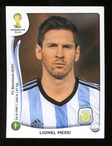 Image of  2014 Panini Brasil RARE #430 Lionel Messi Leo Brazil Fifa World Cup Official