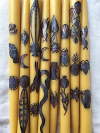 Image 3 of Custom Charmed Beeswax Taper 